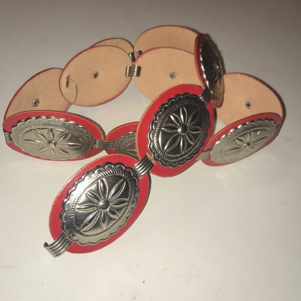 Red and Silver Women's Belt